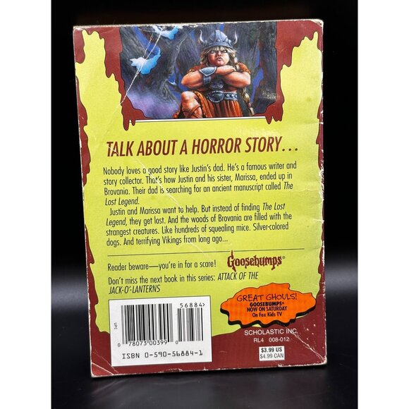 Goosebumps #47 Legend Of The Lost Legend Paperback Book R.L. Stine First Edition - Picture 2 of 16